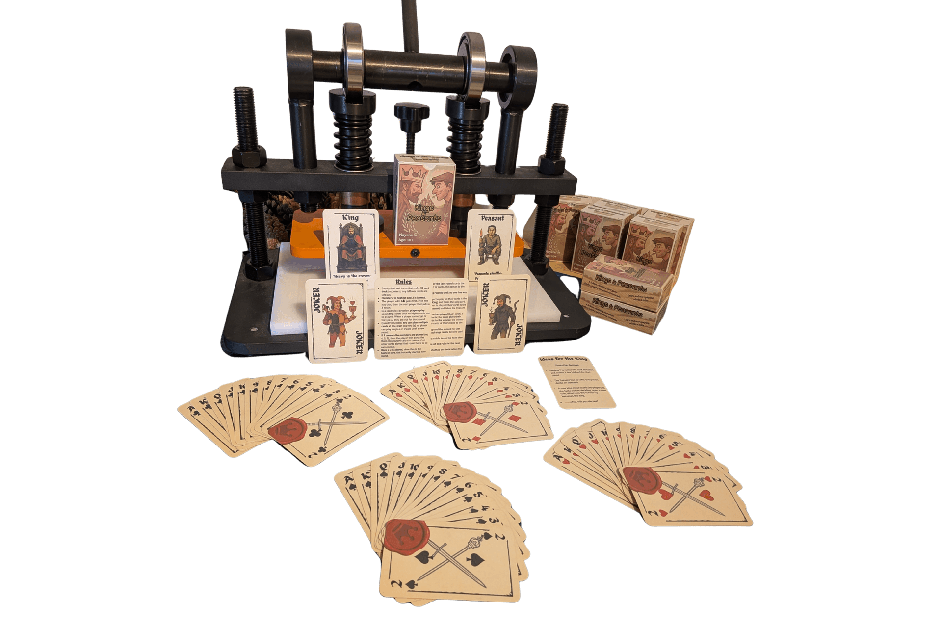 Kings & Peasants press and cards